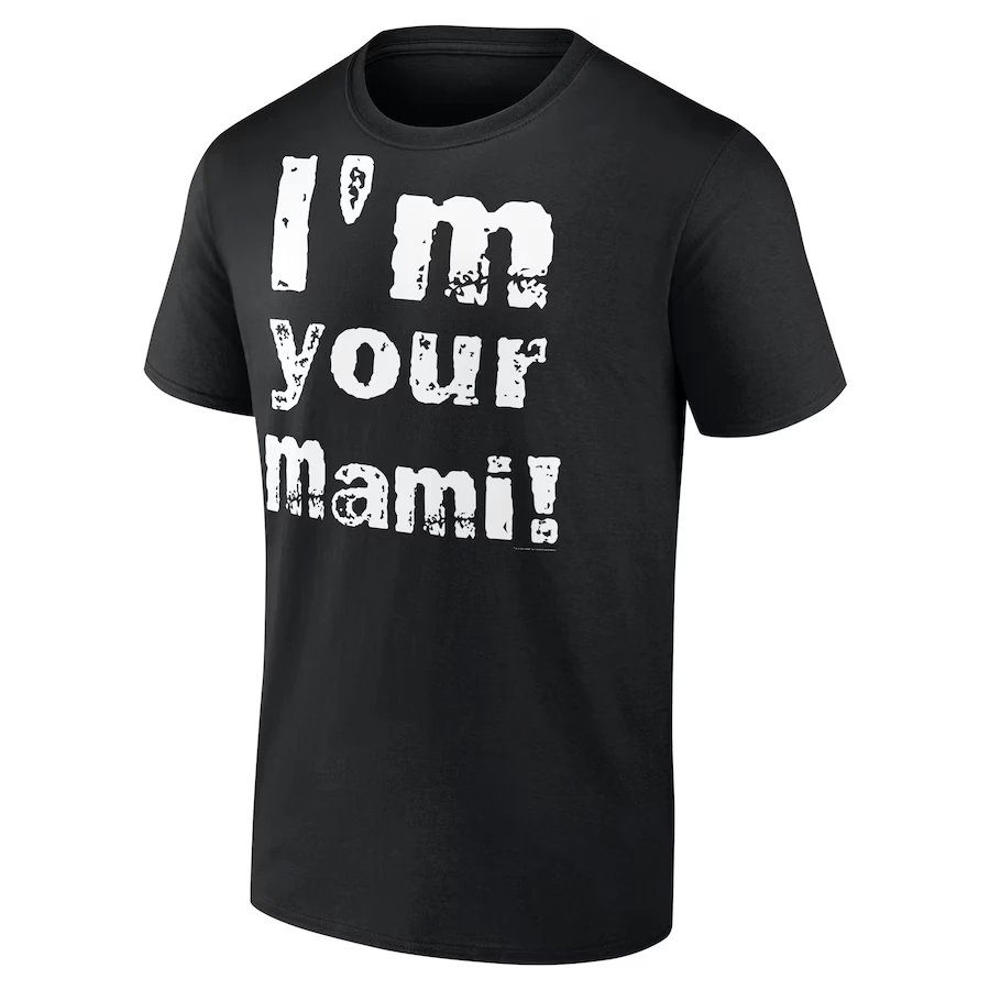 Men's Black Rhea Ripley I'm Your Mami T-Shirt Is Simple Casual Loose Sweat Absorbing Breathable Suitable For Daily Leisure
Men's Black Rhea Ripley I'm Your Mami T-Shirt Is Simple Casual Loose Sweat Absorbing Breathable Suitable For Daily Leisure