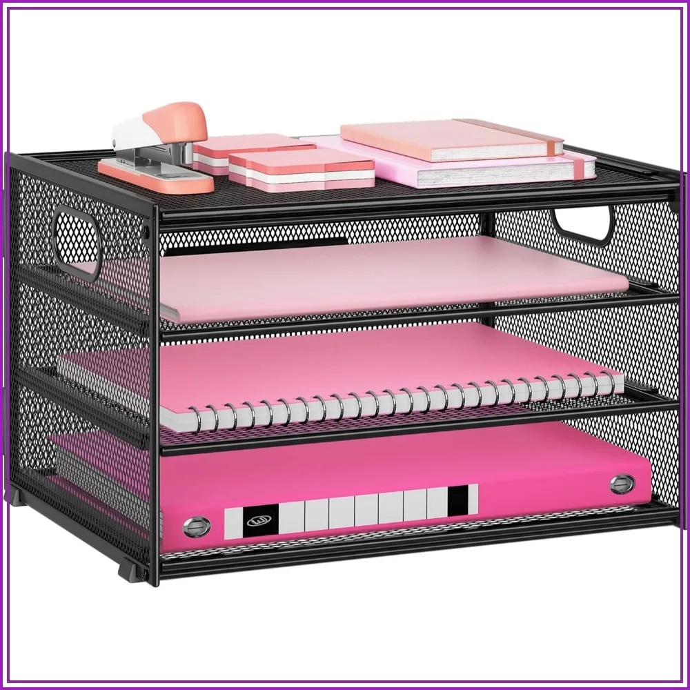 3-Tier Mesh Desk Organizer with Handle, Fits A4 Paper & Magazines, Space-Saving Office Supplies
3-Tier Mesh Desk Organizer with Handle, Fits A4 Paper & Magazines, Space-Saving Office Supplies