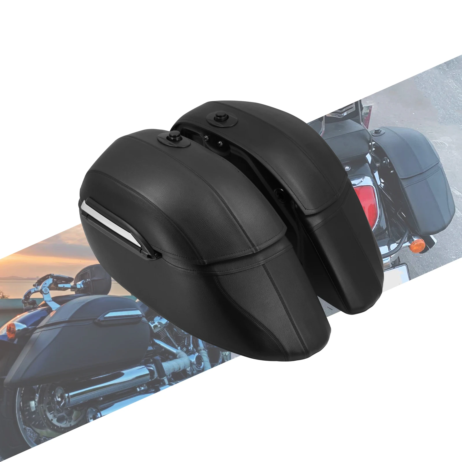 Универсальные классические мотоциклетные жесткие сумки, седельные сумки и сверхмощный монтажный комплект для Kawasaki, Honda, Harley Touring Softail
Универсальные классические мотоциклетные жесткие сумки, седельные сумки и сверхмощный монтажный комплект для Kawasaki, Honda, Harley Touring Softail