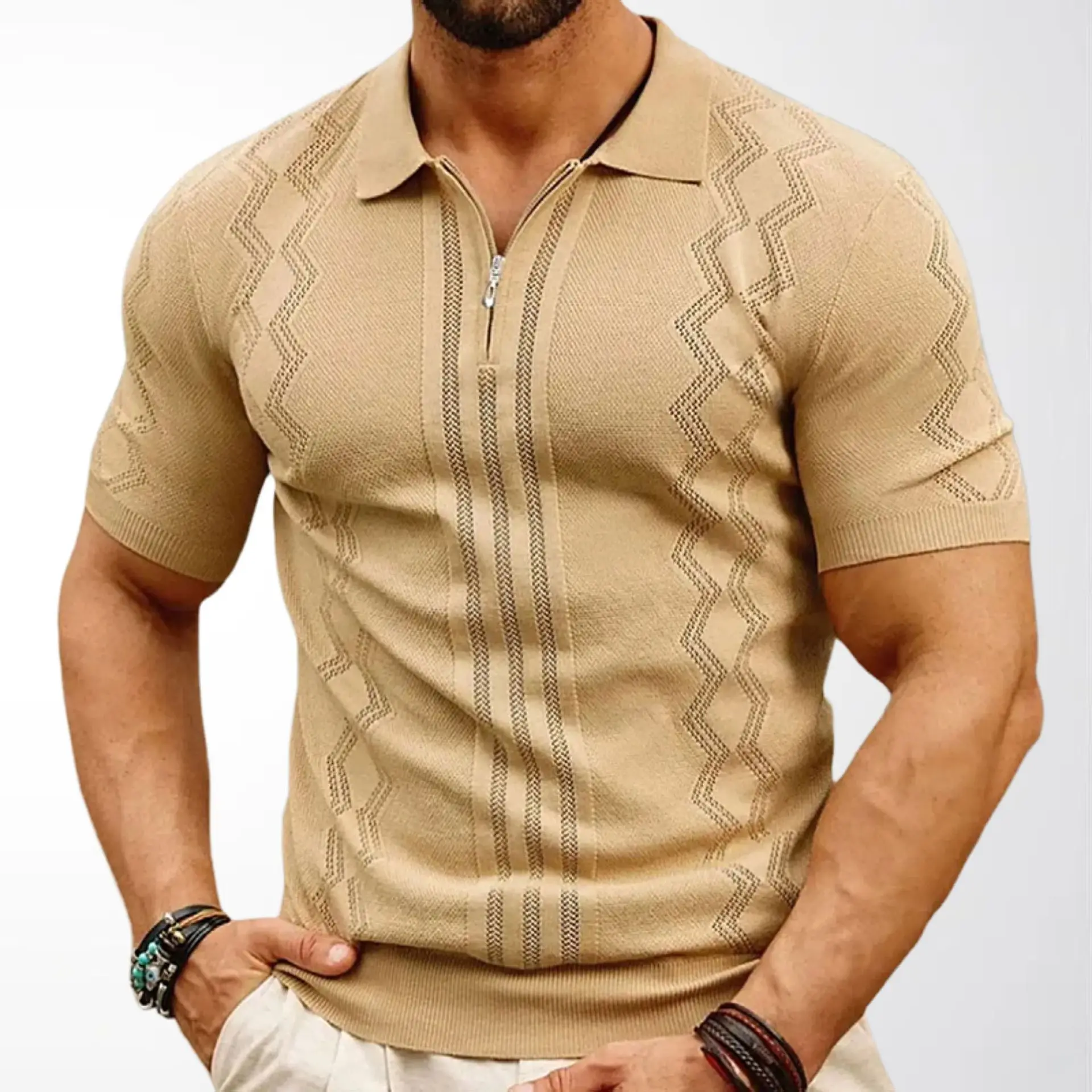 New Men's Business Casual Knitted Polo Shirt, Men's Knitwear
New Men's Business Casual Knitted Polo Shirt, Men's Knitwear