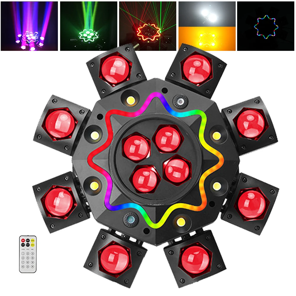 8-Arms Bee Eye Moving Head Lights DMX Remote Control 200W LED Beam Lights Stage Dj Disco Lazer Light LED Strobe Light for Party
8-Arms Bee Eye Moving Head Lights DMX Remote Control 200W LED Beam Lights Stage Dj Disco Lazer Light LED Strobe Light for Party
