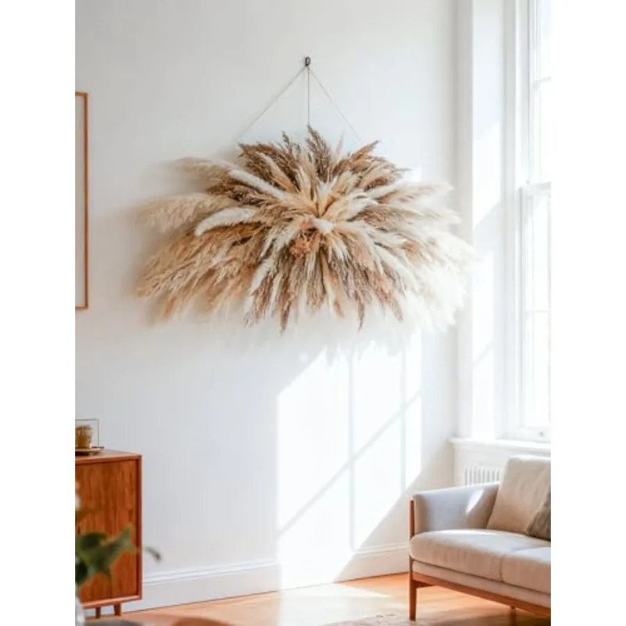 Large Boho Decor Pampas Grass Wall Decor 35~50inch - Natural Dried Flower All-in-One Kit Easy Install Perfect Decor for Living
Large Boho Decor Pampas Grass Wall Decor 35~50inch - Natural Dried Flower All-in-One Kit Easy Install Perfect Decor for Living