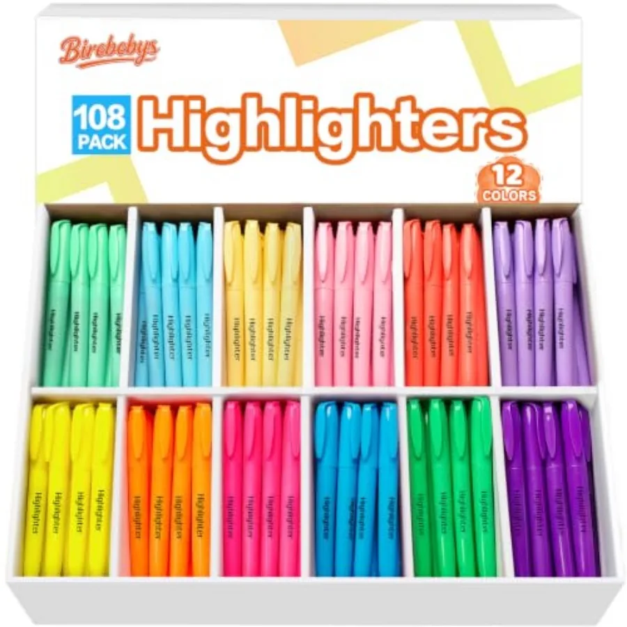 08 Pack Highlighters, 2 Assorted Colors Chisel Tip Highlighters Bulk, No Bleed Bright and Pastel Highlighter for School Supplie
08 Pack Highlighters, 2 Assorted Colors Chisel Tip Highlighters Bulk, No Bleed Bright and Pastel Highlighter for School Supplie