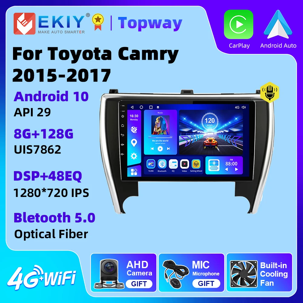 EKIY Android Car Radio Stereo For Toyota Camry 2015-2017 GPS Navigation Android Auto 4G WIFI Carplay Cam Player 2 Din DVD
EKIY Android Car Radio Stereo For Toyota Camry 2015-2017 GPS Navigation Android Auto 4G WIFI Carplay Cam Player 2 Din DVD