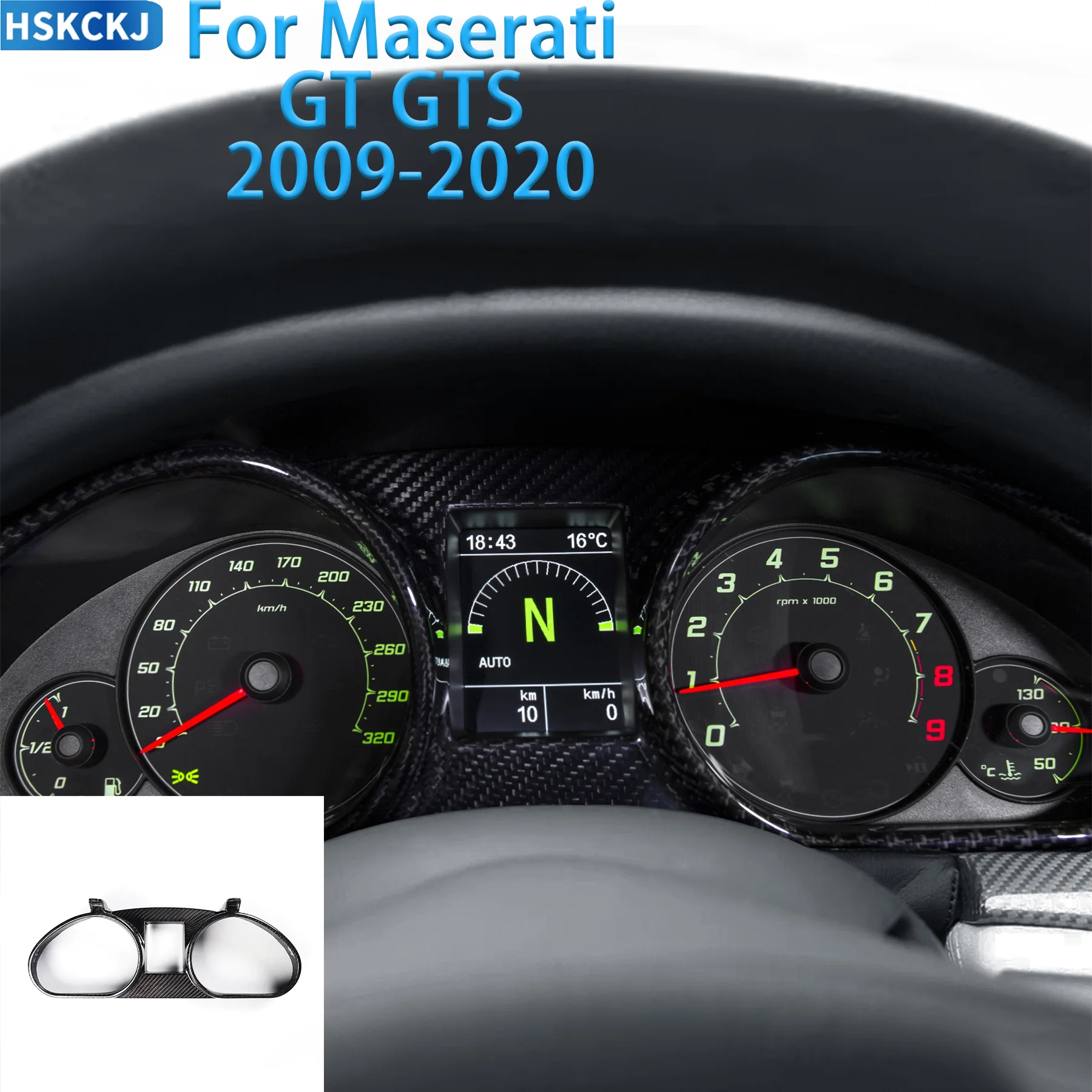 For Maserati GT GTS 2009-2020 Real Carbon Fiber Car Dashboard Speedometer Instrument Display Panel Decor Interior Accessories
For Maserati GT GTS 2009-2020 Real Carbon Fiber Car Dashboard Speedometer Instrument Display Panel Decor Interior Accessories