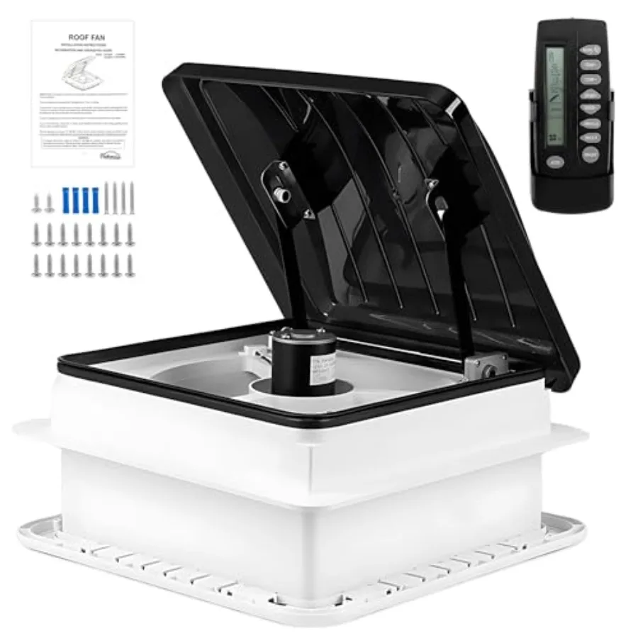 Вентилятор для крыши автодома 14 дюймов с LED-подсветкой, датчиками дождя и температуры, бесступенчатой регулировкой скорости, 12В, для ванной комнаты, с пультом ДУ
Вентилятор для крыши автодома 14 дюймов с LED-подсветкой, датчиками дождя и температуры, бесступенчатой регулировкой скорости, 12В, для ванной комнаты, с пультом ДУ