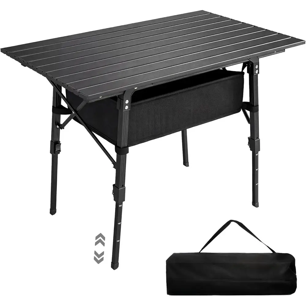 3ft Aluminum Folding Camping Table, Adjustable Height Portable Picnic Table with Storage Bag for Outdoor BBQ, Beach and Backyard
3ft Aluminum Folding Camping Table, Adjustable Height Portable Picnic Table with Storage Bag for Outdoor BBQ, Beach and Backyard