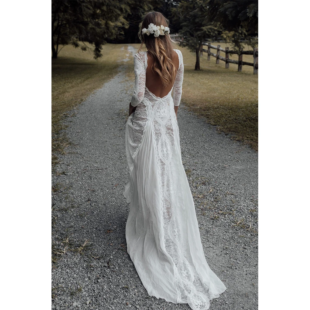 Wedding Dress Bride Lace Sheath Bride Dresses 2026 Summer Bohemia Wedding Dresses Beach Dress Backless Floor-Length
Wedding Dress Bride Lace Sheath Bride Dresses 2026 Summer Bohemia Wedding Dresses Beach Dress Backless Floor-Length