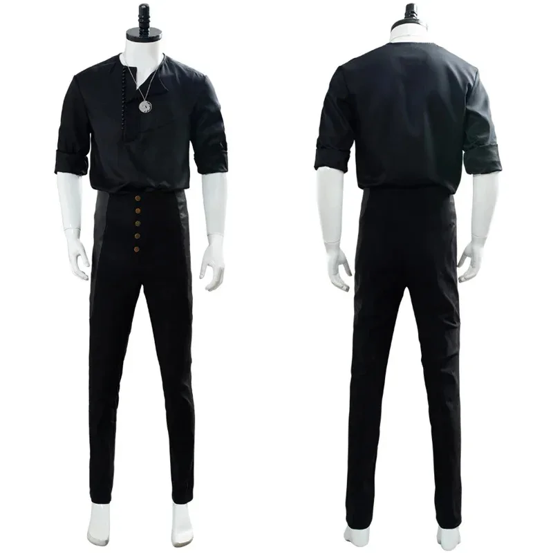Geralt of Rivia cosplay costume casual wear shirt men black suit Halloween carnival costume custom
Geralt of Rivia cosplay costume casual wear shirt men black suit Halloween carnival costume custom