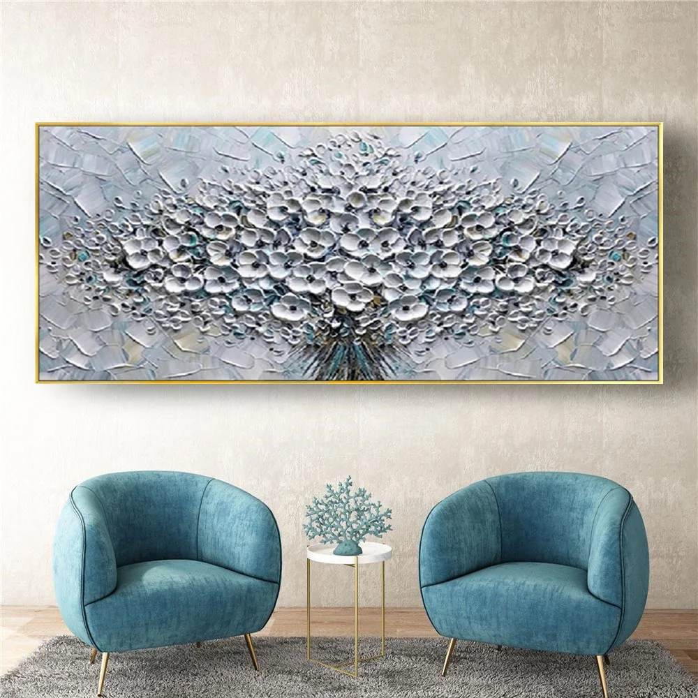 Large Original 100% Handpainted Abstract White Violet Flower Oil Paintings On Canvas Modern Wall Art Decor Living Room Home Life
Large Original 100% Handpainted Abstract White Violet Flower Oil Paintings On Canvas Modern Wall Art Decor Living Room Home Life