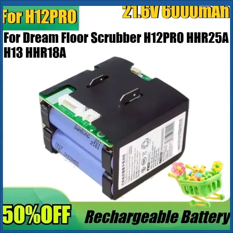 New 21.6V 6000mAh High Quality Battery for Dream Floor Scrubber H12PRO HHR25A H13 HHR18A Vacuum Cleaner Battery
New 21.6V 6000mAh High Quality Battery for Dream Floor Scrubber H12PRO HHR25A H13 HHR18A Vacuum Cleaner Battery