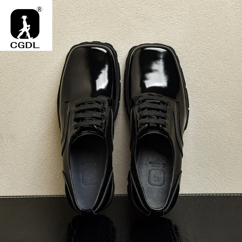 New Classic Patent Leather Men Dress Shoes Fashion Square Toe Mirror Luxury Shoes Men Platform Shoes 5cm Heel Men Footwear
New Classic Patent Leather Men Dress Shoes Fashion Square Toe Mirror Luxury Shoes Men Platform Shoes 5cm Heel Men Footwear