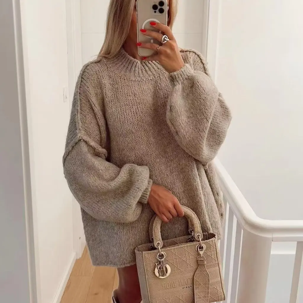 Women's round Neck Thin Sweater European American Style Spring Autumn New Temperament A34318 Wholesale 
Women's round Neck Thin Sweater European American Style Spring Autumn New Temperament A34318 Wholesale