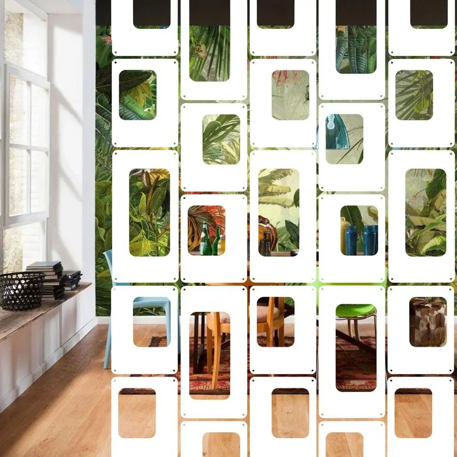 24 PCS Hanging Room Divider Decorative Thick Wall Privacy Screen Panels Set Modern Geometric Pattern Hollow Out Design for Bedro
24 PCS Hanging Room Divider Decorative Thick Wall Privacy Screen Panels Set Modern Geometric Pattern Hollow Out Design for Bedro