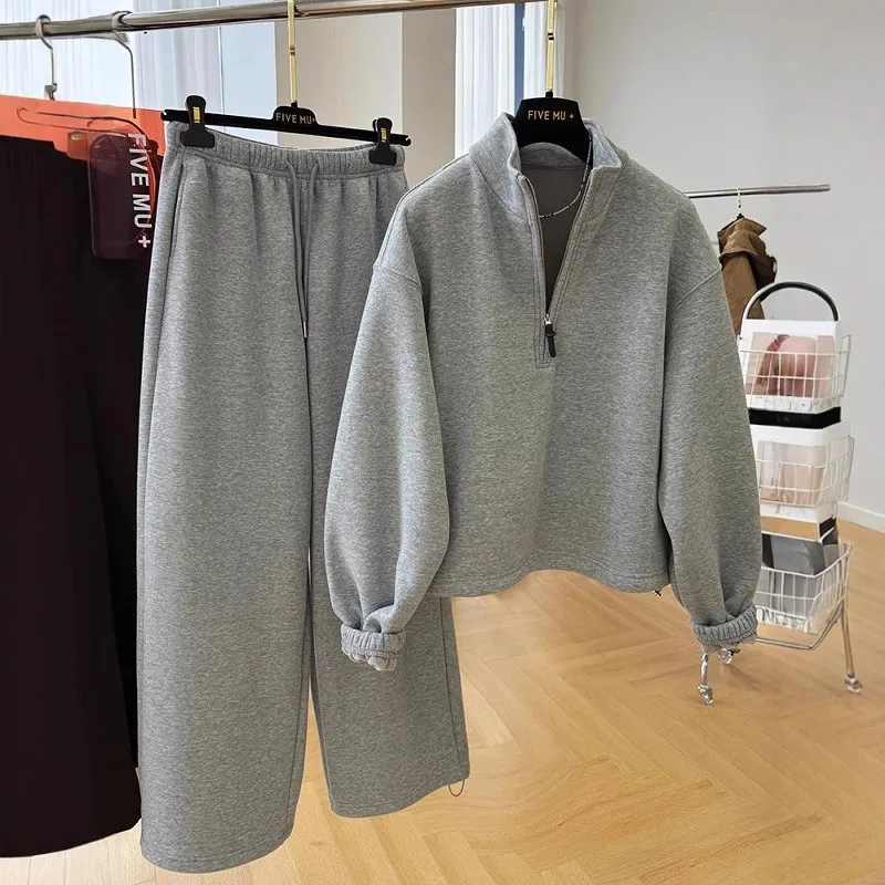 plus Size Hoodie Sweatshirt Casual Pants Two Piece Set Men Women Winter Fleece Lined Half Zip Stand Collar Sports Wear
plus Size Hoodie Sweatshirt Casual Pants Two Piece Set Men Women Winter Fleece Lined Half Zip Stand Collar Sports Wear