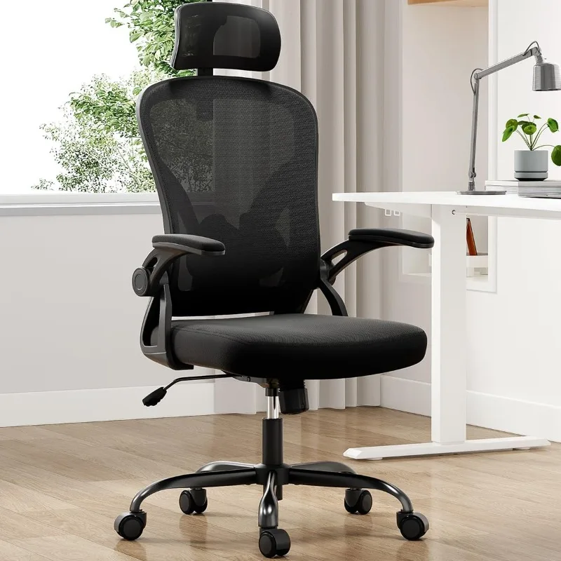 Office Chair, Home Office Desk Chair with Headrest, High Back Computer Chair with Flip-up Armrests and Adjustable Lumbar.
Office Chair, Home Office Desk Chair with Headrest, High Back Computer Chair with Flip-up Armrests and Adjustable Lumbar.
