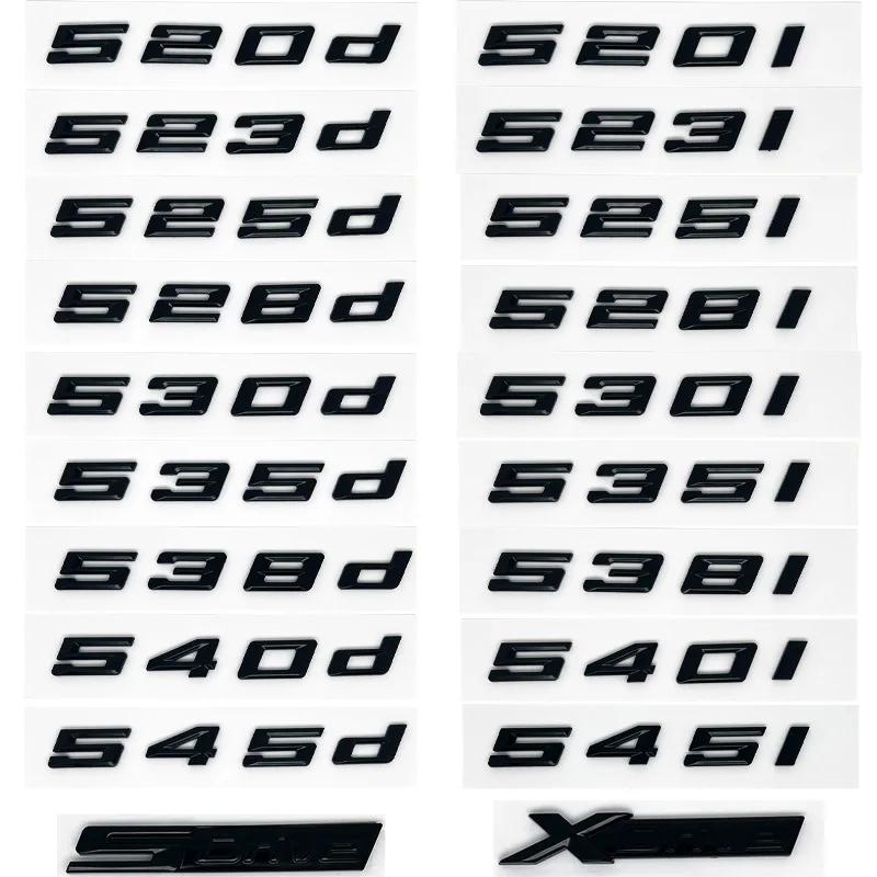 Glossy Black 520i 523i 525d 530d 530e 535d 540d 545e ABS Emblem for BMW 5 Series E39 E60 E61 F10 F11 G30 Car Trunk Logo Sticker
Glossy Black 520i 523i 525d 530d 530e 535d 540d 545e ABS Emblem for BMW 5 Series E39 E60 E61 F10 F11 G30 Car Trunk Logo Sticker