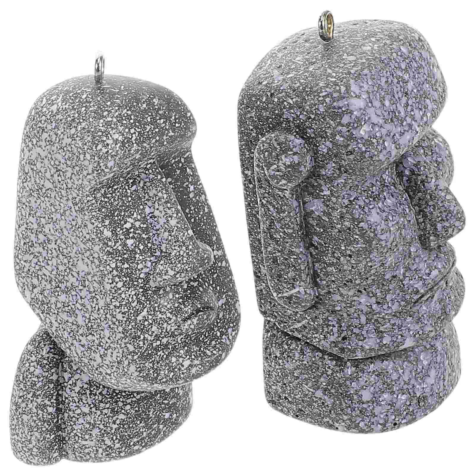 2 Pcs Easter Island Moai Stone Statue Decorations Craftsmanship Home Car Keys Bag Accessories Small Sculpture Travel
2 Pcs Easter Island Moai Stone Statue Decorations Craftsmanship Home Car Keys Bag Accessories Small Sculpture Travel