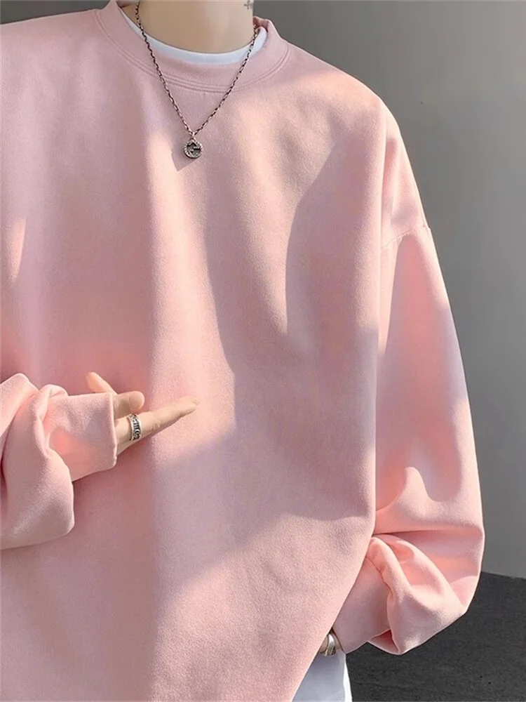 Pink round Ne Sweatirt Men's Spring Autumn American High Street Trendy Loose Men's Clothing Suede Jaet
Pink round Ne Sweatirt Men's Spring Autumn American High Street Trendy Loose Men's Clothing Suede Jaet