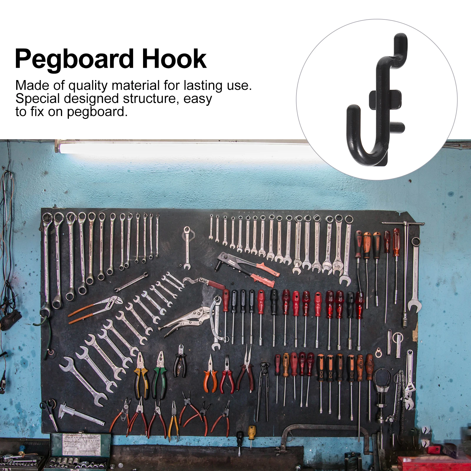 100pcs J Shape Pegboard Hooks Strong Plastic Garage Storage Organizer Black Display Rack Toy Box Easy Install Safe
100pcs J Shape Pegboard Hooks Strong Plastic Garage Storage Organizer Black Display Rack Toy Box Easy Install Safe