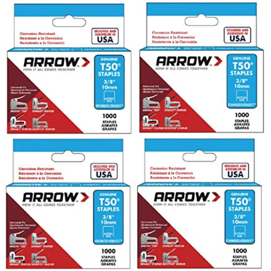 506SS1 Genuine T50 Stainless Steel 3/8-Inch Staples 4000
506SS1 Genuine T50 Stainless Steel 3/8-Inch Staples 4000