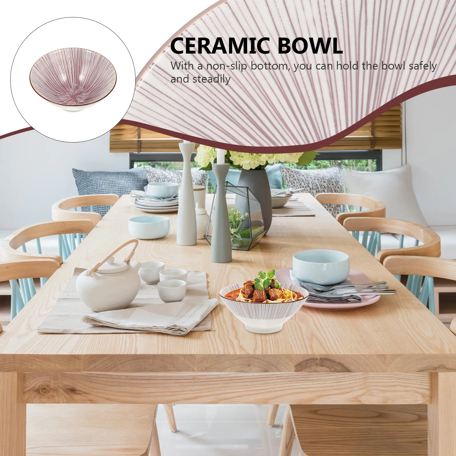 Bowl Ceramic Noodle Soup Bowl for Home Restaurant Use Food Serving Salad Dining Tableware Kitchen Supplies
Bowl Ceramic Noodle Soup Bowl for Home Restaurant Use Food Serving Salad Dining Tableware Kitchen Supplies