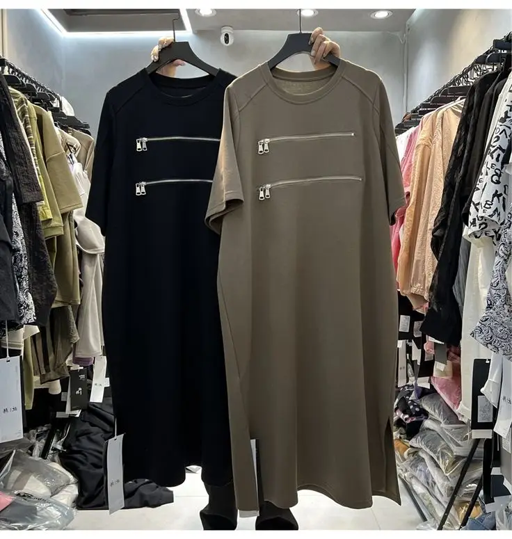 plus Size Women's Loose Short Sleeve T-Shirt Dress Summer Slimming High Waist A-Line Korean Style Casual Fashion Workwear
plus Size Women's Loose Short Sleeve T-Shirt Dress Summer Slimming High Waist A-Line Korean Style Casual Fashion Workwear