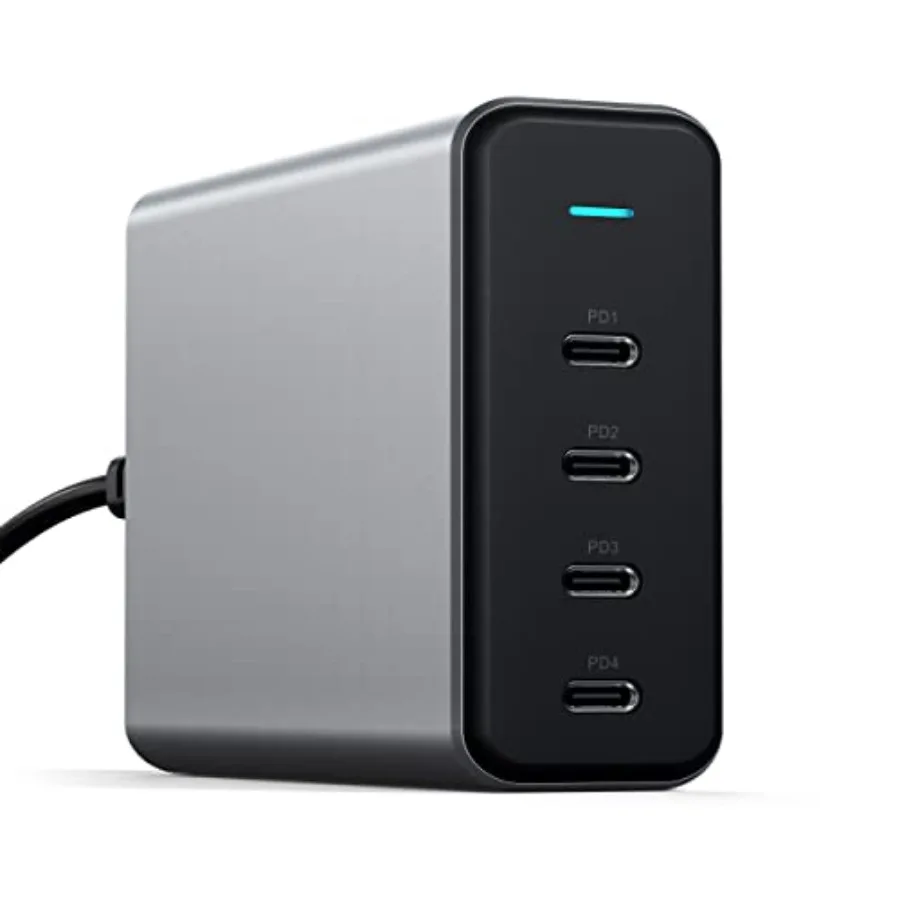 Зарядная станция GaN на 165 Вт с 4 портами USB-C PD для MacBook Air/Pro M5/M4/M3, iPad Air/Pro M5/M4/M3, iPad 11-го поколения, iPad mini
Зарядная станция GaN на 165 Вт с 4 портами USB-C PD для MacBook Air/Pro M5/M4/M3, iPad Air/Pro M5/M4/M3, iPad 11-го поколения, iPad mini