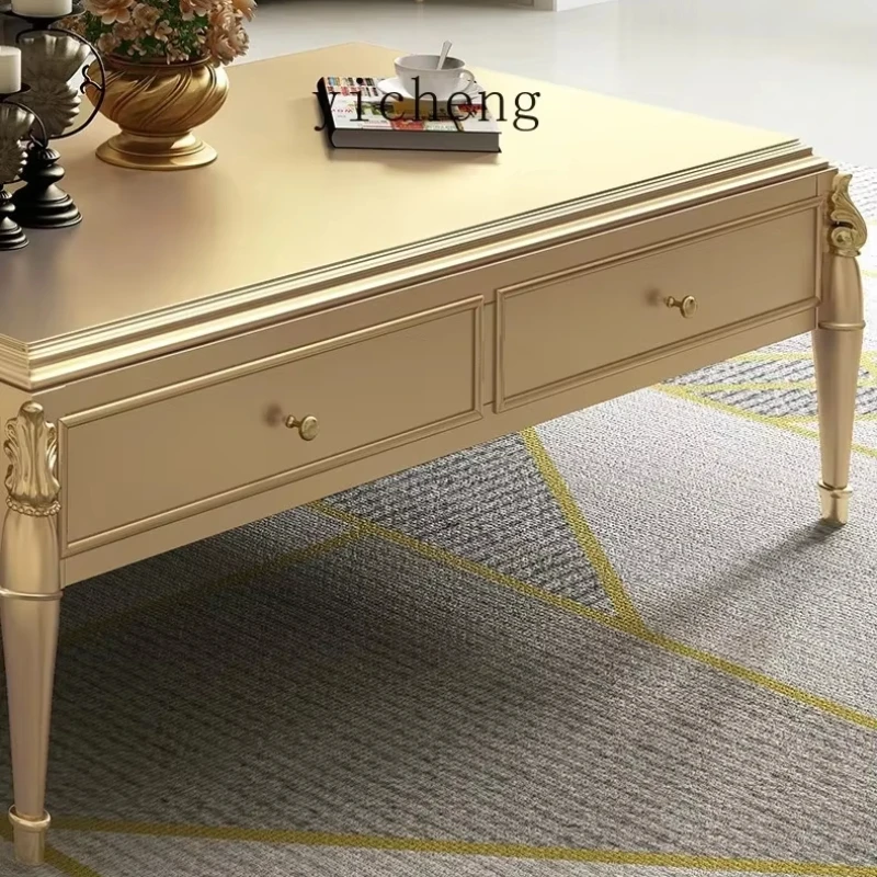 ZC Light Luxury all Solid Wood Coffee Table TV Cabinet Combination Living Room Corner Few oak Tea Table Champagne Gold
ZC Light Luxury all Solid Wood Coffee Table TV Cabinet Combination Living Room Corner Few oak Tea Table Champagne Gold