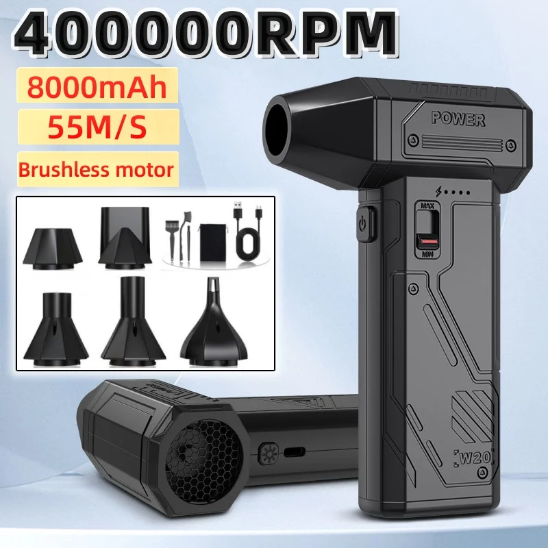Turbo Jet Fan 400000RPM Wind Speed 55m/s Portable Mini Air Blower Outdoor Camping BBQ Powerful Jet Blower Keyboard Dust Cleaning
Turbo Jet Fan 400000RPM Wind Speed 55m/s Portable Mini Air Blower Outdoor Camping BBQ Powerful Jet Blower Keyboard Dust Cleaning