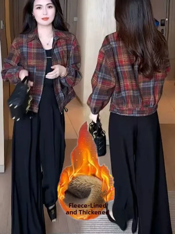 Fashionable Warm Fleece Lined Jacket plus Size Women's Coat Spring Autumn New Style Commute Korean Style High Waist Winter
Fashionable Warm Fleece Lined Jacket plus Size Women's Coat Spring Autumn New Style Commute Korean Style High Waist Winter
