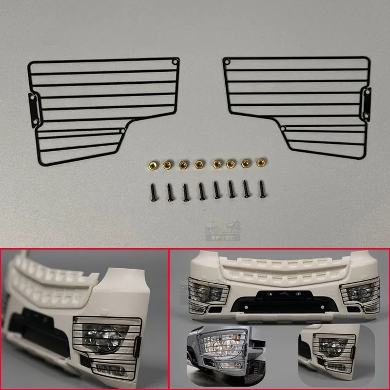 1 Pair 1:14th Scale Metal Headlight Guard Lampshade for Tamiya RC Truck Tipper BENZ Arocs 3363 3348 Car DIY Parts
1 Pair 1:14th Scale Metal Headlight Guard Lampshade for Tamiya RC Truck Tipper BENZ Arocs 3363 3348 Car DIY Parts