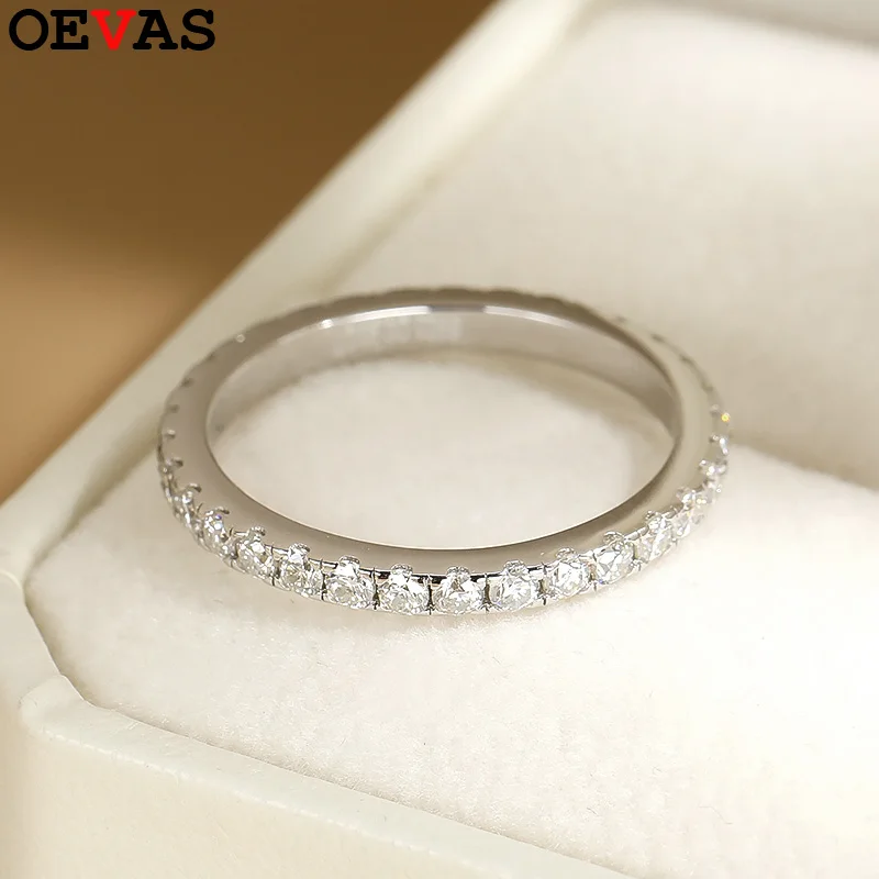 OEVAS 100% 925 Sterling Silver Sparkling 1 Row Full 2mm Moissanite Diamond Rings For Women Engagement Party Fine Jewelry Gifts
OEVAS 100% 925 Sterling Silver Sparkling 1 Row Full 2mm Moissanite Diamond Rings For Women Engagement Party Fine Jewelry Gifts