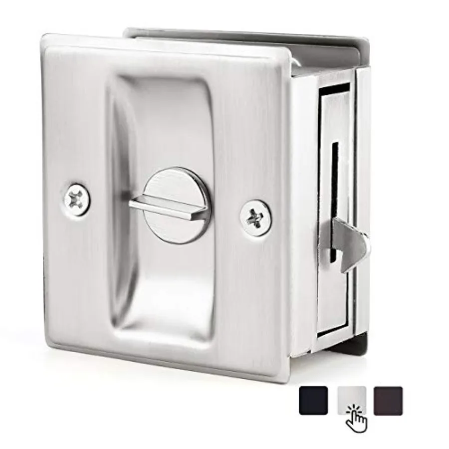 Privacy Pocket Door Lock Hardware with Pull - Replace Old Or Damaged Sliding Door Locks Quickly and Easily, 2-3/4"x2-1/2", for
Privacy Pocket Door Lock Hardware with Pull - Replace Old Or Damaged Sliding Door Locks Quickly and Easily, 2-3/4"x2-1/2", for