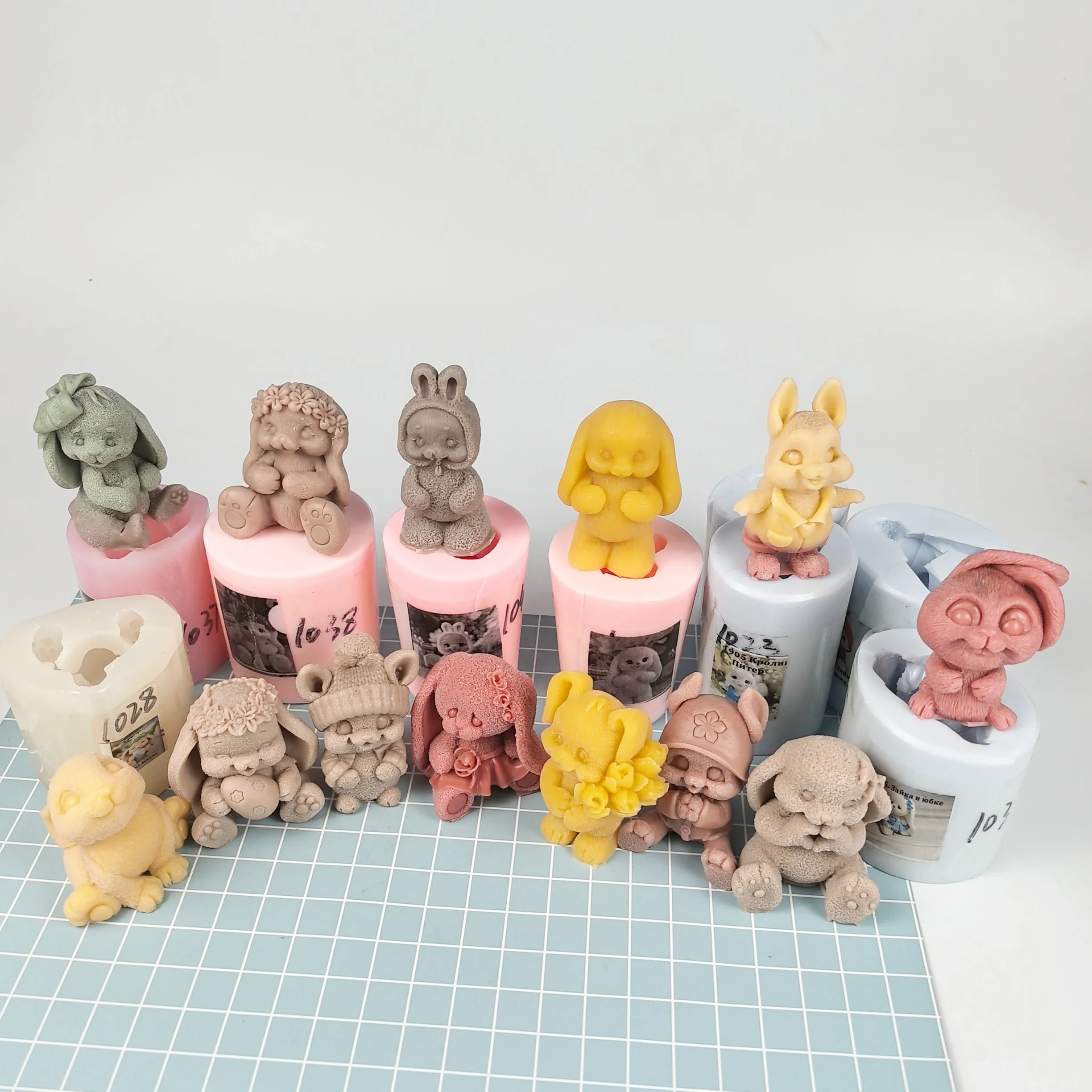 3D Animals Mold Love Bow Flowers Rabbit Mould Silicone Candle Bunny Soap Molds Resin Wedding Birthday Candles Handmade Moulds
3D Animals Mold Love Bow Flowers Rabbit Mould Silicone Candle Bunny Soap Molds Resin Wedding Birthday Candles Handmade Moulds
