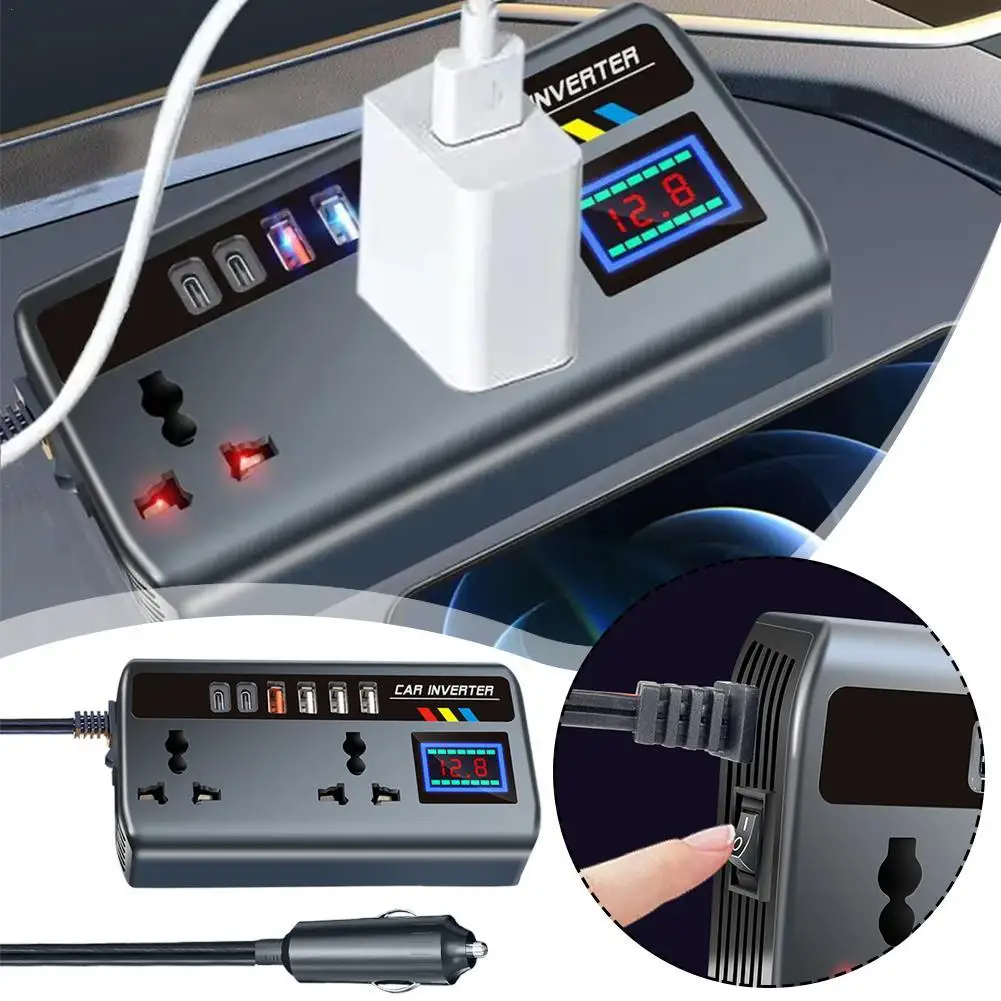 Автомобильный инверторный преобразователь 12 В/24 В на 220 В, розетка, порта быстрой зарядки, портативный трансформатор, розетка, зарядное устройство, инвертор 3 USB
Автомобильный инверторный преобразователь 12 В/24 В на 220 В, розетка, порта быстрой зарядки, портативный трансформатор, розетка, зарядное устройство, инвертор 3 USB