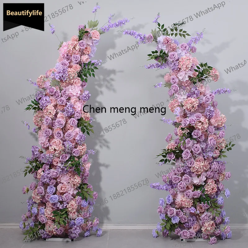 230CM Outdoor Wedding Arch Pink Purple Horn Flower Arrangement Wedding Stage Decoration Window Display Artificial Flowers b567
230CM Outdoor Wedding Arch Pink Purple Horn Flower Arrangement Wedding Stage Decoration Window Display Artificial Flowers b567