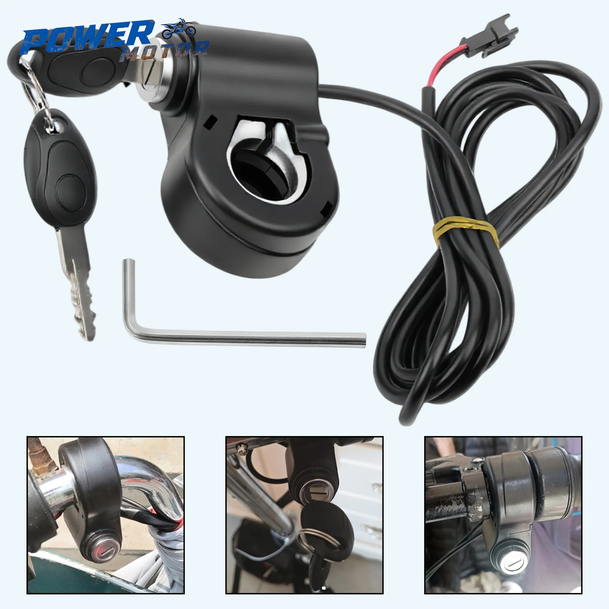 EN71 Certified Ebike Thumb Lock Ignition Switch 12V-99V Universal For Electric Scooter Bicycle Handlebar Parts
EN71 Certified Ebike Thumb Lock Ignition Switch 12V-99V Universal For Electric Scooter Bicycle Handlebar Parts