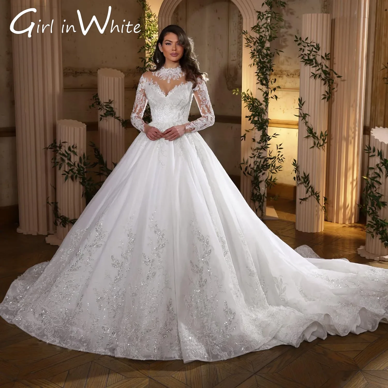 Винтажные свадебные платья с длинными рукавами по индивидуальному заказу, роскошные свадебные платья трапециевидной формы с высоким воротом и аппликацией из бисера, великолепные свадебные платья Vestidos De Novia
Винтажные свадебные платья с длинными рукавами по индивидуальному заказу, роскошные свадебные платья трапециевидной формы с высоким воротом и аппликацией из бисера, великолепные свадебные платья Vestidos De Novia