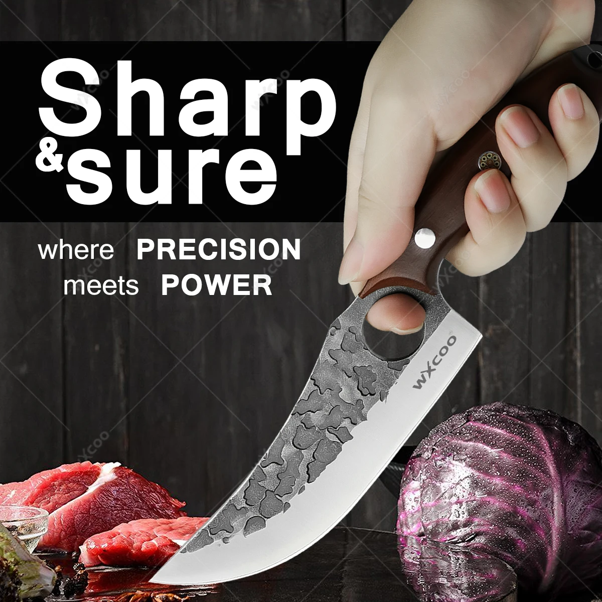 WXCOO Forged Meat Cleaver Wood Handle Kitchen Chef Knife Slicing Butcher Boning Fish Vegetable Cooking Barbecue Cutting Tools
WXCOO Forged Meat Cleaver Wood Handle Kitchen Chef Knife Slicing Butcher Boning Fish Vegetable Cooking Barbecue Cutting Tools