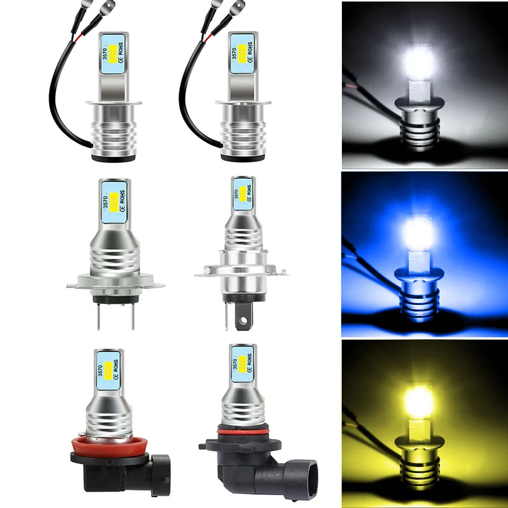 2pcs LED Car Fog Light Bulb Headlight Super Bright H1 H3 H4 H7 H8 H9 H10 9005 9006 Canbus Auto Lamp 3570 SMD 80W Running Light
2pcs LED Car Fog Light Bulb Headlight Super Bright H1 H3 H4 H7 H8 H9 H10 9005 9006 Canbus Auto Lamp 3570 SMD 80W Running Light