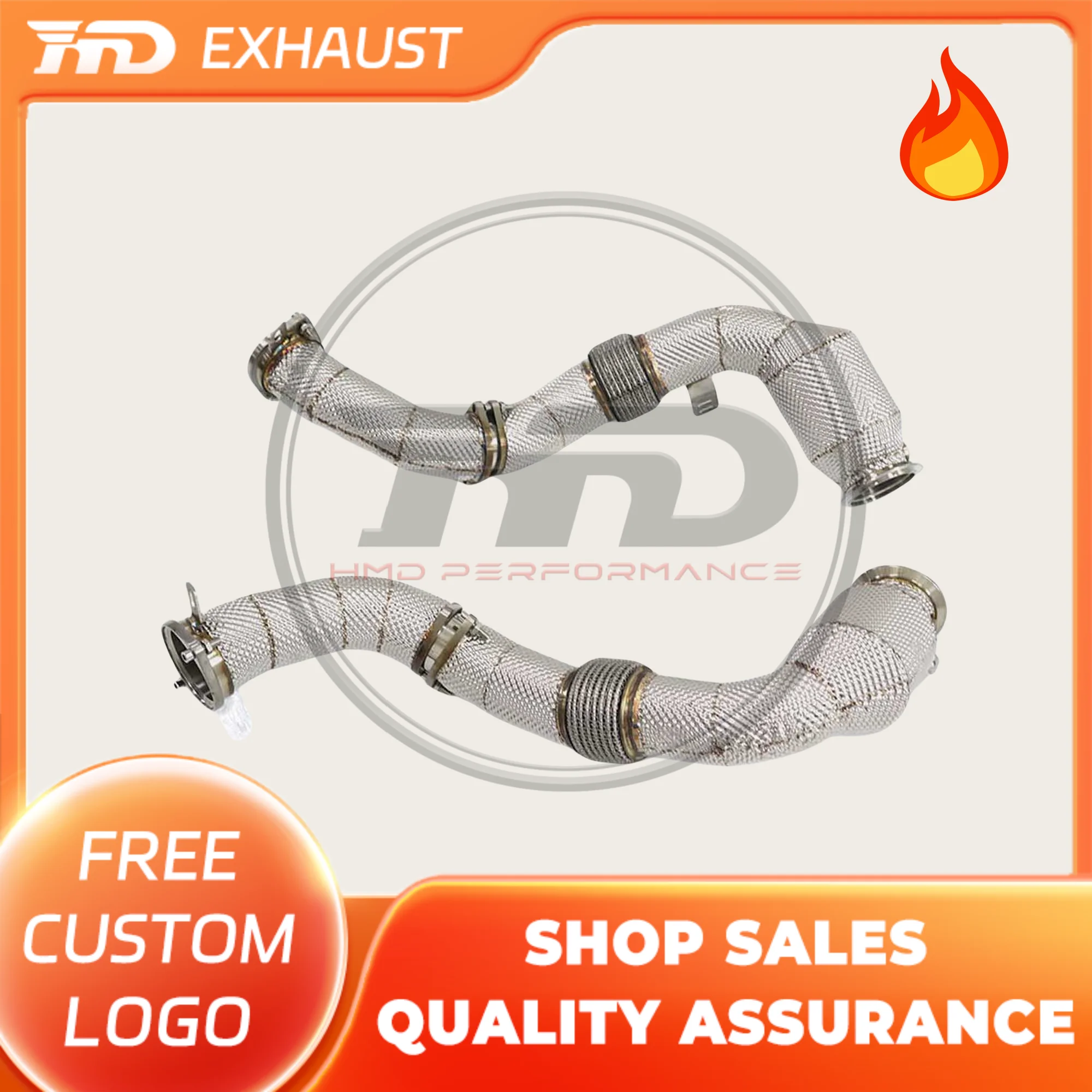 HMD Exhaust System High Flow Performance Downpipe for BMW X5M X6M F95 F96 LCI S68 Engine 4.4T 2024+ With Heat Shield Pipe
HMD Exhaust System High Flow Performance Downpipe for BMW X5M X6M F95 F96 LCI S68 Engine 4.4T 2024+ With Heat Shield Pipe