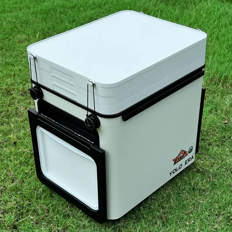Portable Foldable Stainless Steel All-in-One RV Outdoor Kitchen Box with Sink for Cooktop Easily Assembled Storage