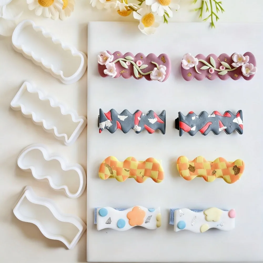 4Pcs Boho Wavy Hair Clip Clay Cutters Set Reusable Plastic Molds for Polymer Clay Hair Accessory Making Kit
4Pcs Boho Wavy Hair Clip Clay Cutters Set Reusable Plastic Molds for Polymer Clay Hair Accessory Making Kit