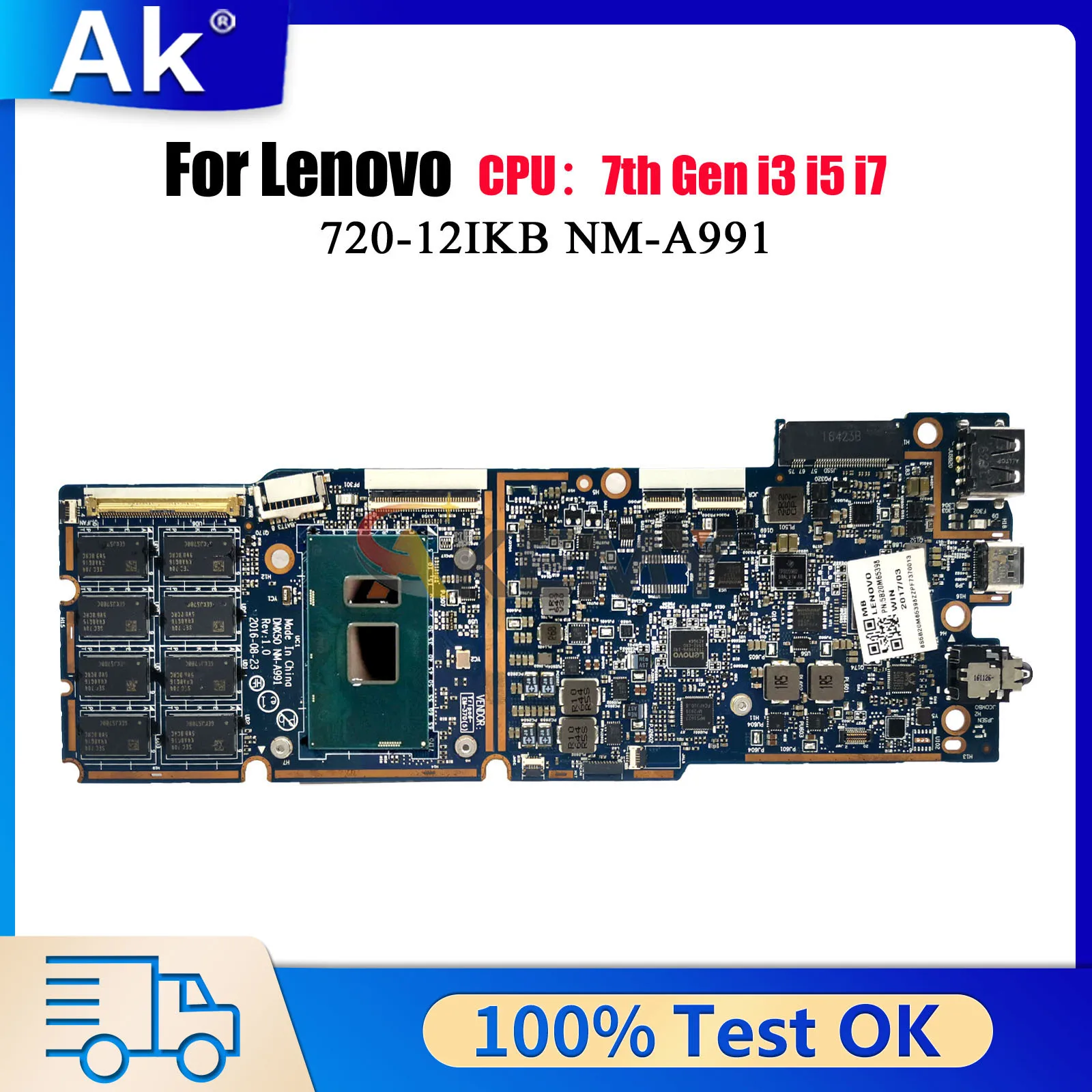 NM-A991 для Lenovo Ideapad Miix 720-12IKB с процессором i3 i5 i7 4 ГБ 8 ГБ 16 ГБ ОЗУ, материнская плата для планшета, 100% протестировано, ОК
NM-A991 для Lenovo Ideapad Miix 720-12IKB с процессором i3 i5 i7 4 ГБ 8 ГБ 16 ГБ ОЗУ, материнская плата для планшета, 100% протестировано, ОК