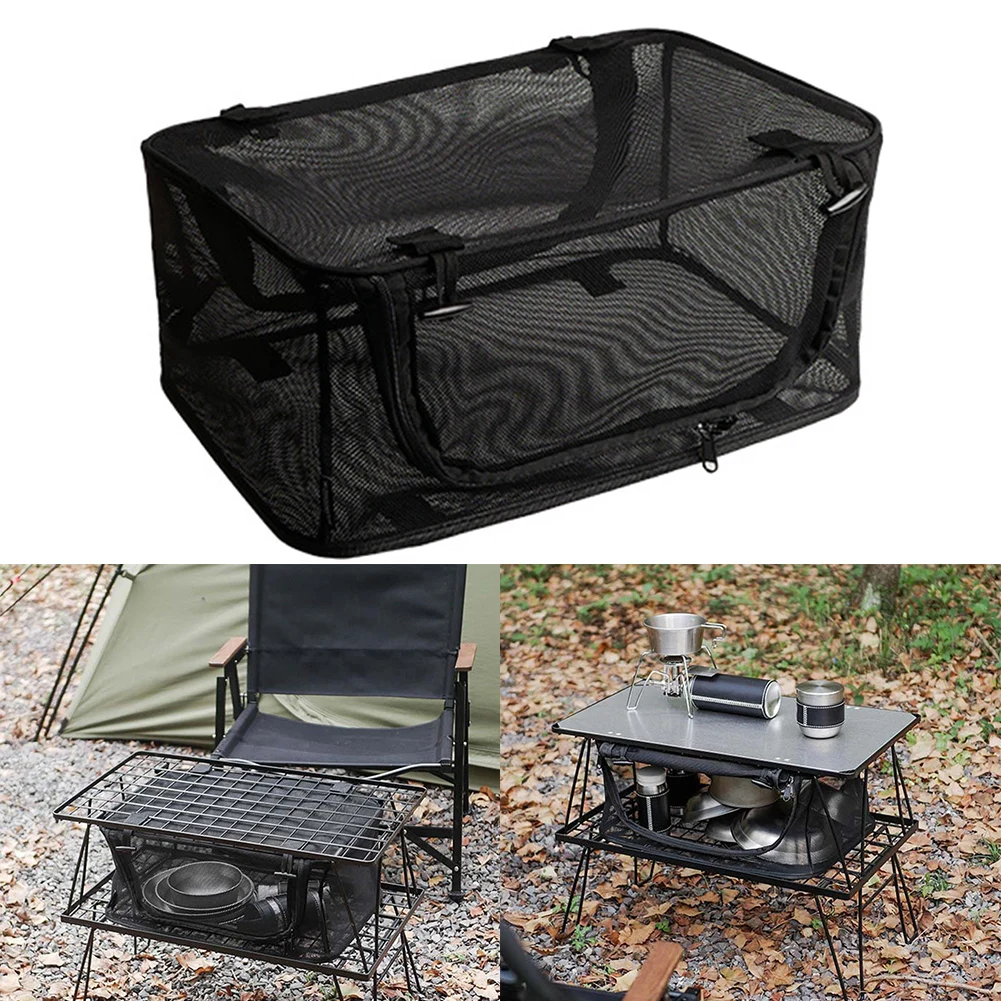 Outdoor Folding Net Convenient And Camping Tableware Storage Net Bag Suitable For Camping And Hiking 46x31x21cm Accessories
Outdoor Folding Net Convenient And Camping Tableware Storage Net Bag Suitable For Camping And Hiking 46x31x21cm Accessories