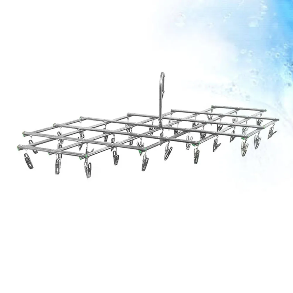 35pcs Stainless Steel Drying Rack Foldable Non-Slip Clothes Hanger With 8 Clips For Towels Socks Diapers Home Laundry Bedroom
35pcs Stainless Steel Drying Rack Foldable Non-Slip Clothes Hanger With 8 Clips For Towels Socks Diapers Home Laundry Bedroom