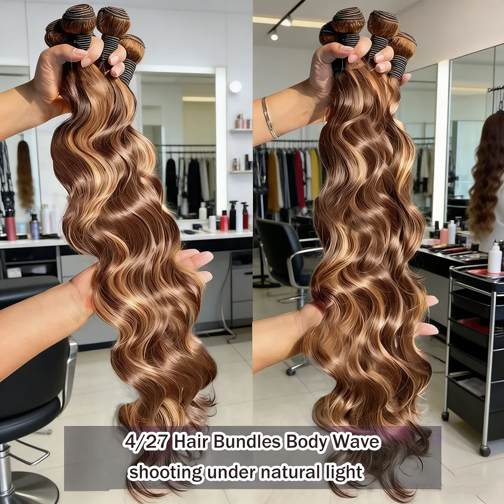 Highlight 4/27 Human Hair Bundles Brazilian Extensions Body Wave Honey ombre Blonde Human Hair Weave 1 3 4 Bundles For Women
Highlight 4/27 Human Hair Bundles Brazilian Extensions Body Wave Honey ombre Blonde Human Hair Weave 1 3 4 Bundles For Women