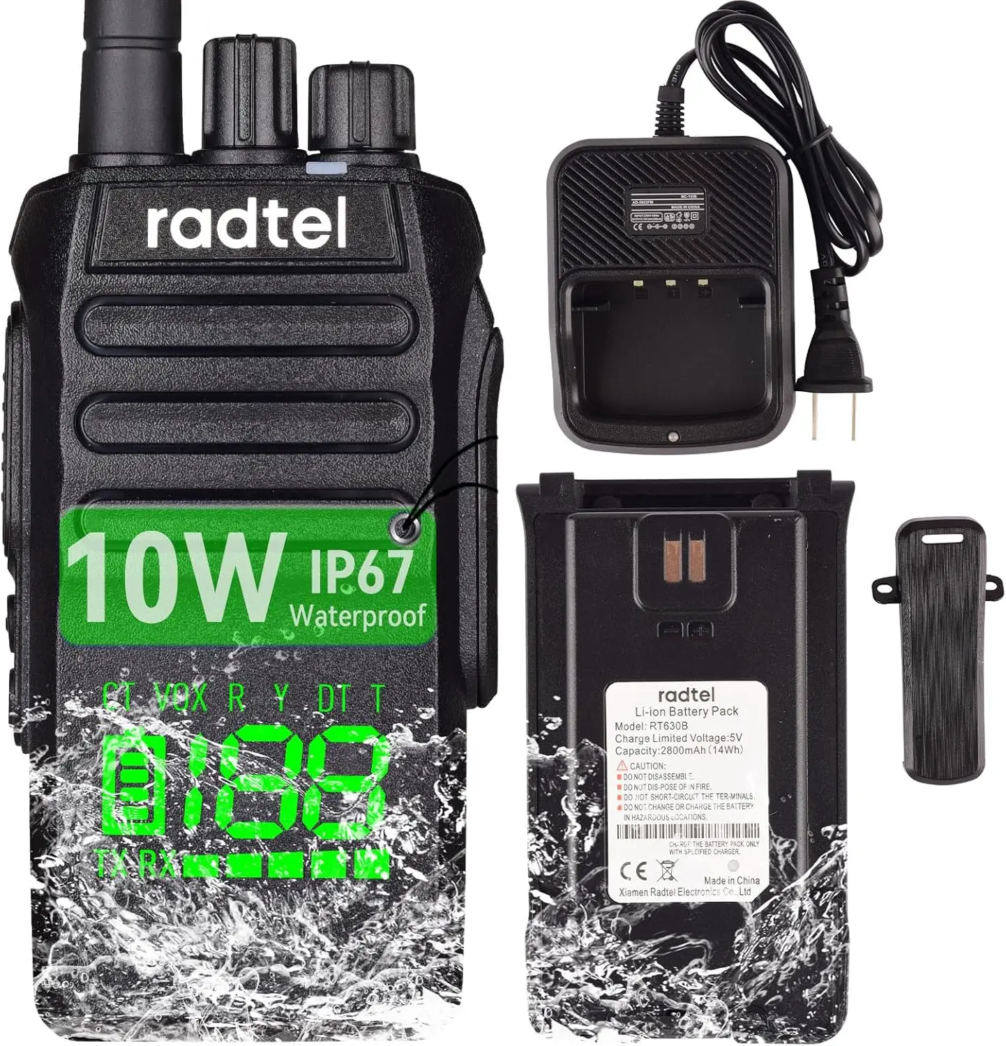 Radtel RT-493 10w IP67 Waterproof UHF 400-470Mhz Business Two Way Radio 199Ch Fast Copy Frequency Walkie Talkie usb-c
Radtel RT-493 10w IP67 Waterproof UHF 400-470Mhz Business Two Way Radio 199Ch Fast Copy Frequency Walkie Talkie usb-c