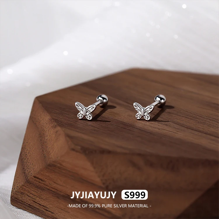 JYJIAYUJY 100% Whole Original Pure Silver S999 Screw Back Anti Drop Design Earrings 6MM Butterfly Shape Fashion Jewelry JYE102
JYJIAYUJY 100% Whole Original Pure Silver S999 Screw Back Anti Drop Design Earrings 6MM Butterfly Shape Fashion Jewelry JYE102